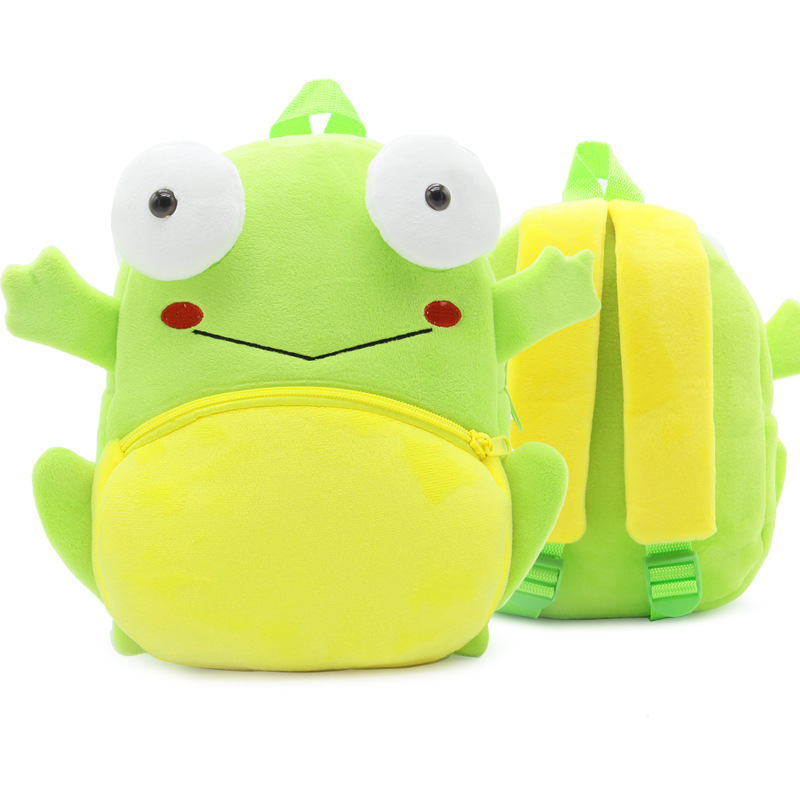 IN STOCK ----Frog Plush Bag Children's Plush Backpack