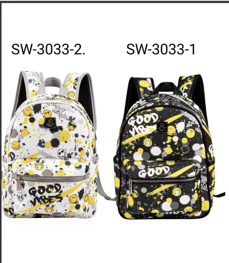 IN-STOCK :SmileyWorld™ Leather Backpack – Official Licensed | Stylish, Durable & Mood-Lifting