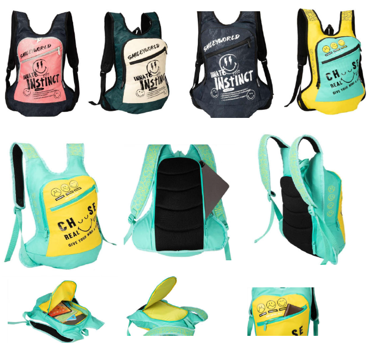 IN STOCK:SmileyWorld™ Lightweight Sport Backpack – Official Licensed | Colorful, Active & Versatile