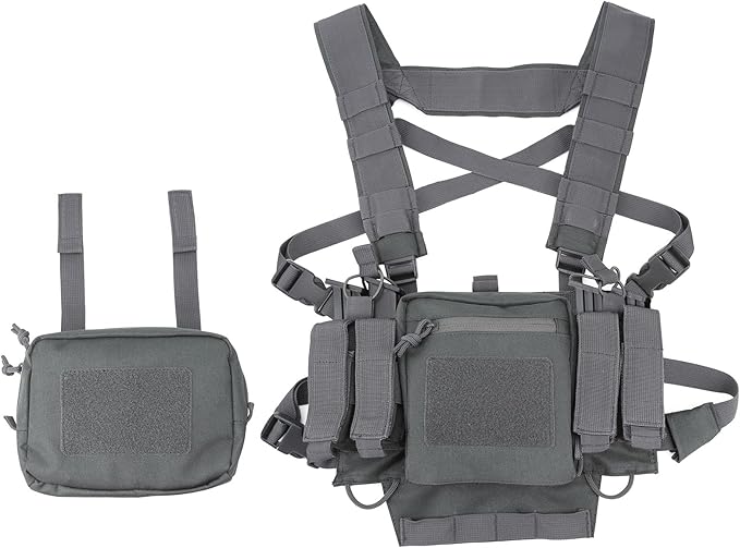 IN-STOCK:REEBOW GEAR Tactical Chest Rig Black/Grey/Tan